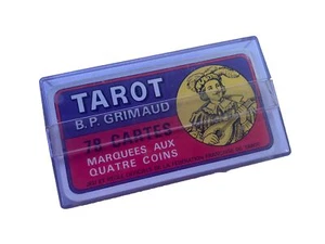 BARAJA DE TAROT de colección completa con 78 cartas bp Grimaud Marpas Francesas Monedas años 60? - Imagen 1 de 6