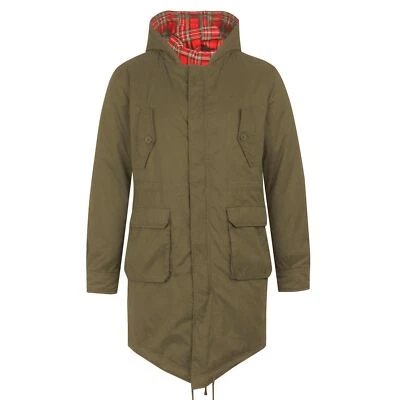 MENS MERC LONDON CLASSIC FISHTAIL MOD PARKA JACKET TOBIAS - GREEN - Image 1 of 2