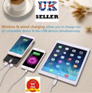 TRAGBARER 10000mAh externer Akku kabelloses Ladegerät - UK VERKÄUFER - Bild 1 von 12