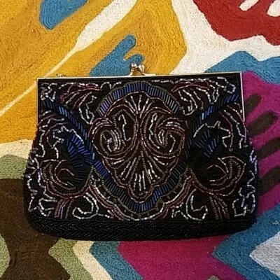 Cartera de noche Andre Cellini multicolor con cuentas Foto 1 de 4