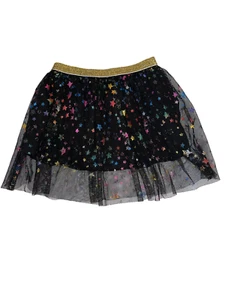 Kapital K girls black glitter multicolor foil star tutu mini skirt 5 - Picture 1 of 2