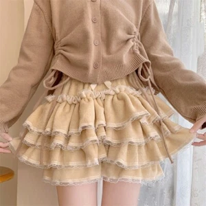 Japanese Lolita Mori Girls Short Pants Winter Warm Underpants Shorts Skirts - Picture 1 of 10