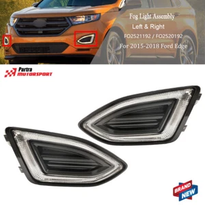 Luz antiniebla LED lateral izquierda+derecha parachoques DRL luz de conducción transparente para Ford Edge 2015-2018 - Imagen 1 de 12