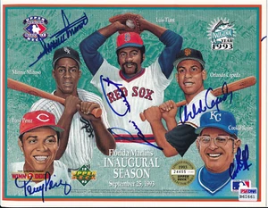 1993 UD LIMITED EDITION 8X10 SIGNED AUTO PSA DNA TONY PEREZ, CEPEDA, MINOSO..... - Picture 1 of 3