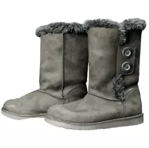 Botas de nieve de invierno Falls Creek "Chelsea" forradas de piel sintética, gamuza sintética negras 6 - Imagen 1 de 13
