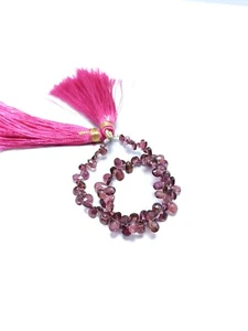 Natürlicher Rosa Turmalin Facettierte Birne Perlen Edelstein 43 Karat Turmalin Schnur - Bild 1 von 6