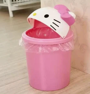 Hello Kitty Bin Mülleimer Papierkorb Mülltonne 8L Groß Trend Pink Süßes Geschenk - Bild 1 von 1