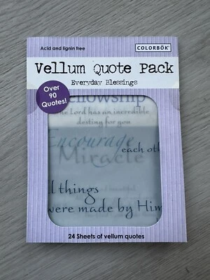 Vellum Quote “Everyday Blessings” Pack 24 Sheet Inspiration Hallelujah Scrapbook - Image 1 of 4