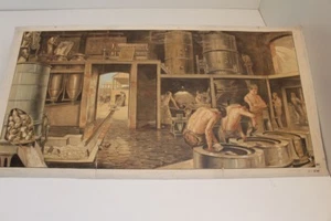 Alte Schulwandtafel Lehrtafel Zuckergewinnung Bamberg 1912 Wachsmuth Leipzig - Bild 1 von 5
