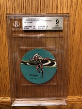 Marvel Super Heroes sticker Storm X-Men Ovaltine 1983 Beckett 9 Mint