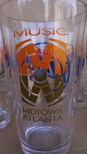 ATLANTA MUSIC MIDTOWN - 2005 - COLLECTIBLE Miller Lite Pint Glasses (Set 2) - Picture 1 of 2