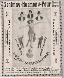 Werbeblatt Künstler   Schimay-Harmonie-Four  24,5x20cm  Rotterdam , Amsterdam - Bild 1 von 2