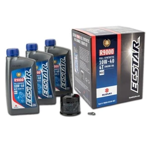 Suzuki R9000 ECSTAR Full Synthetic Oil Change Kit 3 Quart 990A0-01E40-3KT - Picture 1 of 3