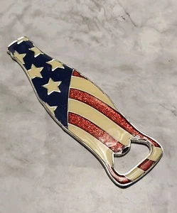 COCA COLA Magnet FLASCHENÖFFNER Amerikanische Flagge Patriotisch Fourth Of July Cola USA - Bild 1 von 7