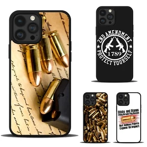 Anti scratch Cover 2nd Amendment Bullets For iPhone SE XS XR Max 5 6 7 8 Plus - Picture 1 of 25