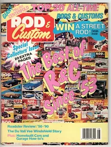 Rod and Custom August 1990 Top 20 Rods Roadster Review Homebuilt Cars Vintage - Picture 1 of 2