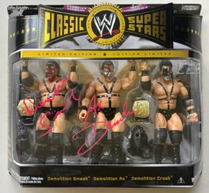 WWE Classic Superstars Demolition Ax & Smash Figures Signed Autographed 3PK - Picture 1 of 14