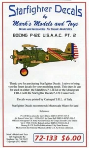 Starfighter Decals 72133 x 1/72 P12E USAAC Pt.2 - Picture 1 of 1