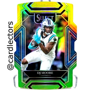 2021 Panini Select DJ MOORE #207 Club Level Yellow Green PRIZM Die-Cut PANTHERS - Picture 1 of 2