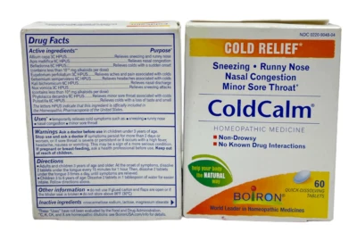 Boiron Cold Calm Cold Relief (60 Tablets) You Pick Lots, New - Image 1 of 2