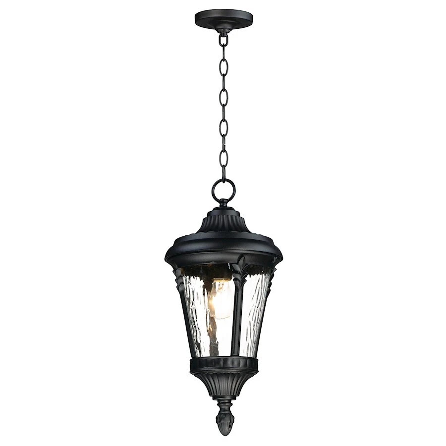 Maxim Lighting 3058WGBK Sentry 1 Light 9 Inch Black Outdoor Hanging Lantern