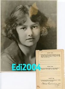 FAIRE BINNEY Vintage Original PHOTO & RARE Signed AUTOGRAPH Calendar Sheet 1910s - Bild 1 von 4