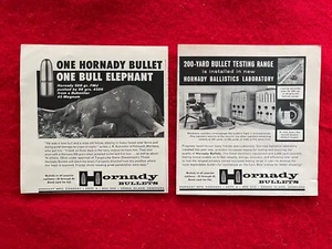 Vintage 1960 Print Ad Hornady Bullets 2 Anzeigen wie abgebildet - Bild 1 von 6