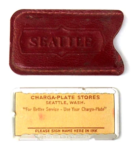 early vintage CHARGA-PLATE SEATTLE credit card - Picture 1 of 4