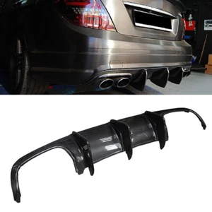 Parachoques trasero difusor labio fibra de carbono para Mercedes Benz W204 C63 AMG 2008-2011  - Imagen 1 de 12