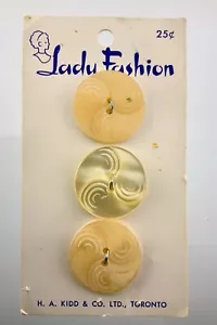 New Old Stock Set Of 3 Vintage MOP Mother-Of-Pearl Buttons .75in Mixed 346D - Picture 1 of 4