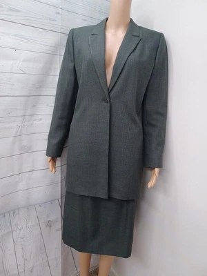 TA Travis Ayers Green/Olive Jacket Skirt Suit Set 2 Pc Sz 8 - Image 1 of 4