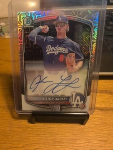 2025 Bowman Chrome Mega Box Kellon Lindsey Prospect Auto Mojo Refractor 🔥 - Picture 1 of 2