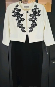 NEW Danny & Nicole Dress With Jacket Black And White Women Size 10 EXCELLENT - Picture 1 of 11