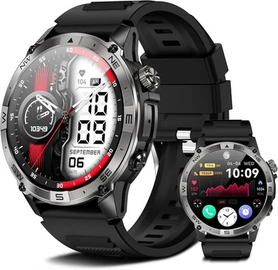Military GPS Smart Watches For Men (Answer/Make Call) Bluetooth Fitness Tracker - Image 1 of 4