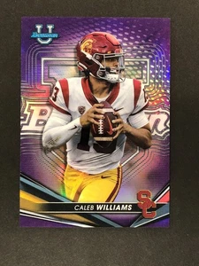 Caleb Williams 2022 Bowman University Best #1 Purple Refractor 168/250 USC - Picture 1 of 2