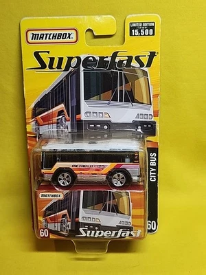 2005 Matchbox Superfast METRO CITY BUS White #60 Limited 1/15000 NIP 🔥A6 - Image 1 of 4