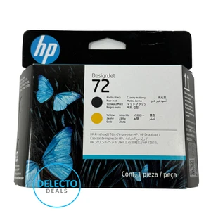 GENUINE HP 72 Matte Black and Yellow DesignJet Printhead C9384A SEALED 7/2026 - Picture 1 of 4
