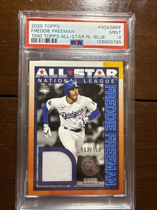 2025 Topps Series 2 - 1990 Topps B. All-Stars Relics Freddie Freeman /150 PSA 9 - Picture 1 of 6