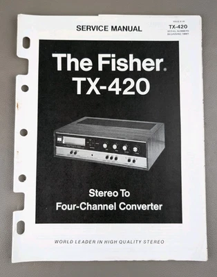 Fisher TX-420 convertidor estéreo a cuatro canales manual de servicio D-3807 Foto 1 de 3