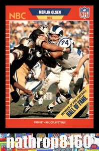1989 Pro Set Announcers #27 Merlin Olsen HOF NFL NM/NM+  Los Angeles Rams 9321 - Picture 1 of 4