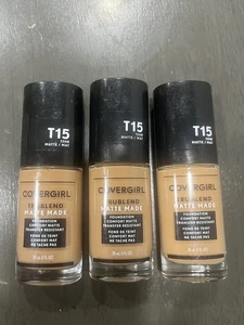 CoverGirl TruBlend Matte Made Foundation 30mL T15 Golden Honey Lot of 3 *NEW* - Picture 1 of 2