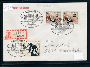 109609) Reco-Brief, RZ 1 Berlin 12 "q", SST 300 J. Jüdische Gemeinde Berlin 1971 - Bild 1 von 1