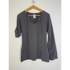 Columbia sportliche Bluse mit V-Ausschnitt Titanium und Ärmeltasche Seitenschlitz Damen S - Bild 1 von 8