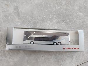 1:87 AWM 1555 - Setra S 431 DT Doppelstock Reisebus - Merkur OVP Werbemodell 