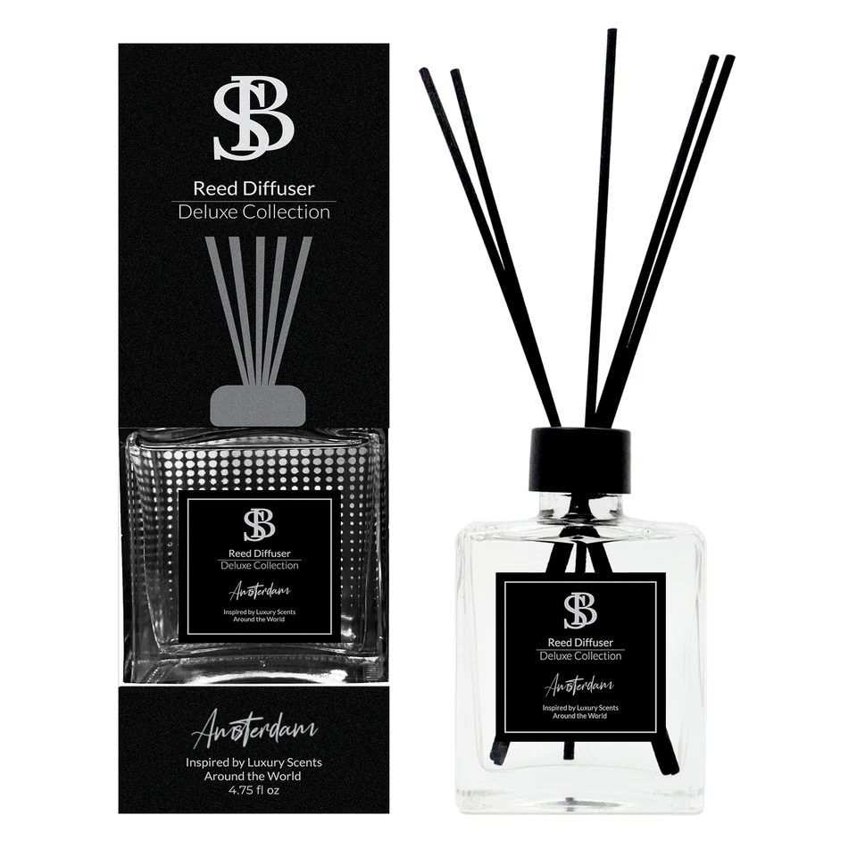 Reed Diffuser Set Deluxe Collection Amsterdam - SunKissed Citrus Fragrance - Image 1 of 1