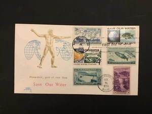 Collectzone US 1412 Water Conservation 1970 Combo FDC Cover (E900) - Bild 1 von 1