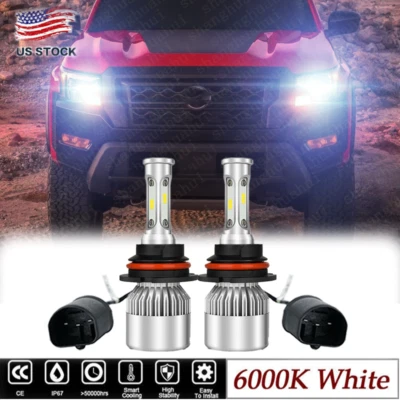 HB5 9007 LED Headlights 1000000LM LED Light Bulbs Kit High Low Beam Super Bright - Image 1 of 4