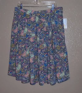 Lula Roe Mujer Plus Talla Falda Madison Talla 3XL Bolsillos Coloridos Plisados NWT - Imagen 1 de 7