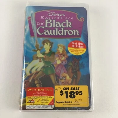 Walt Disney Masterpiece The Black Cauldron Movie VHS Tape Vintage New Sealed - Image 1 of 4