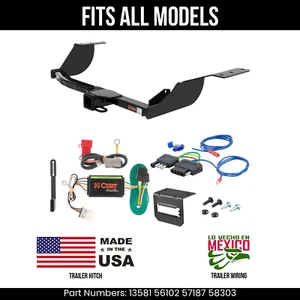 For 07-13 Mitsubishi Outlander Trailer Hitch + 5 Pin Wiring Fits All Models Curt - Picture 1 of 24